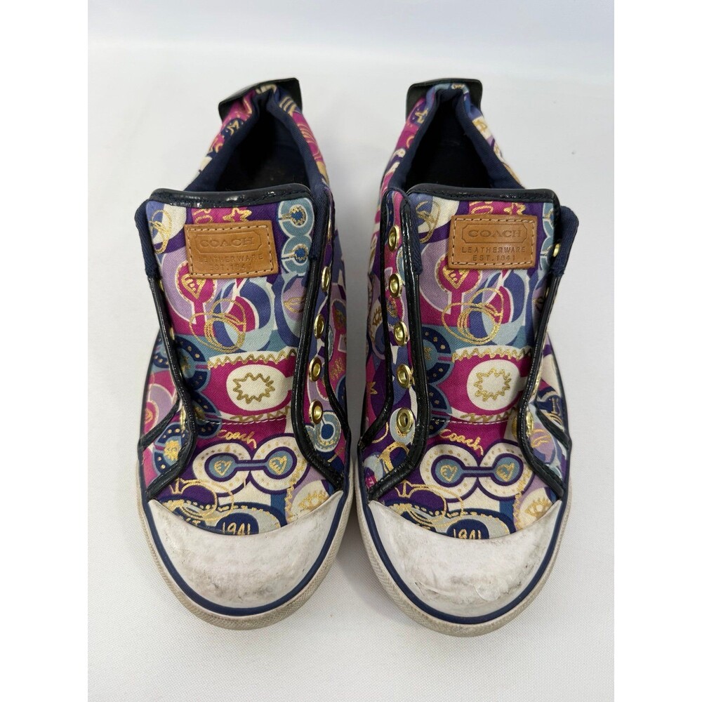 Y2K Coach Barrett Poppy Collection Sneaker No Laces Size 8B.